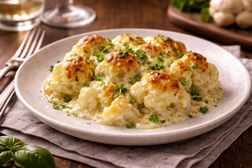 Gratinado de couve-flor cremoso